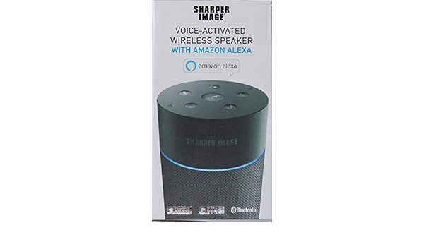 sharper image voice activated speaker with amazon alexa
