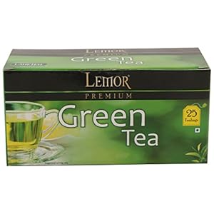Premium Green Tea bags by LEMOR (Pure, 25 Tea bags box) | Green tea for weight loss | Green Tea for glowing skin