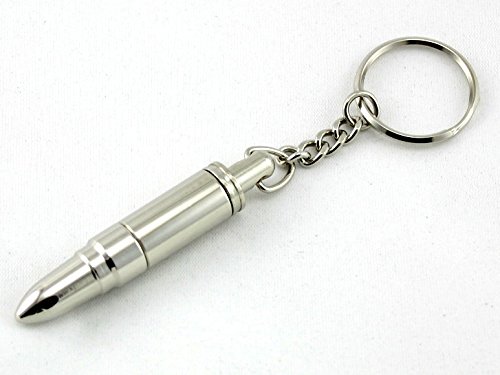 Skyway Bullet Cigar Punch Cutter with Ejector and Key Ring (Silver)