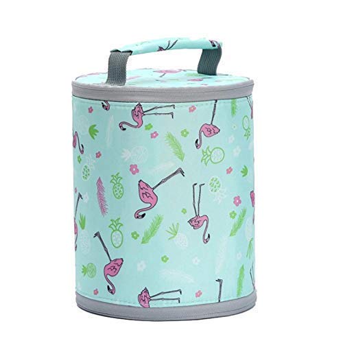 round insulated lunch bag