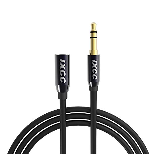  3.5mm Extension Cable, iXCC 6ft 3.5mm Male to Female Gold-