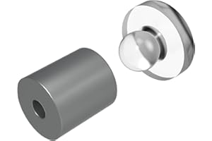 WIRED4SIGNS USA Snapfix Acrylic Sign Mounting Hardware | Hidden Clip-in Sign Standoff Mounts | UV Stable | Plexiglass Wall Sign Holders 16mm (5/8") | 25 Pack Medium Silver