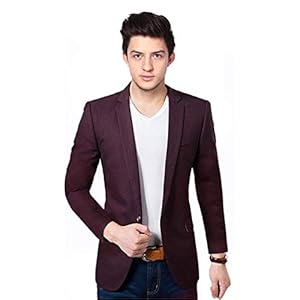 BREGEO Men’s Slim Fit Single Breasted Blazer
