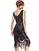 uniq sense xs-4xl Women's Roaring 20s V-Neck Gatsby Dresses- Vintage Inpired Sequin Beaded Flapper Dresses