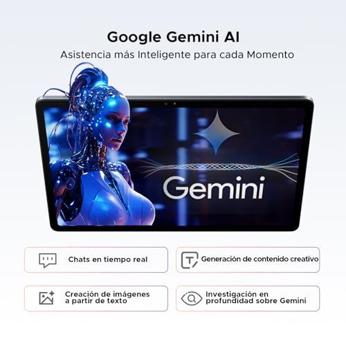 POPUX P11 Pro Tablet Android 16, 2.4K 90Hz Tablet 11 Pulgadas con Gemini AI, 48GB RAM+128GB ROM, Tablets T7250 Octa-Core, 13MP+5MP, 8800mAh, 5G WiFi, Auriculares, Tablets con Teclado&Lapiz, Negro
