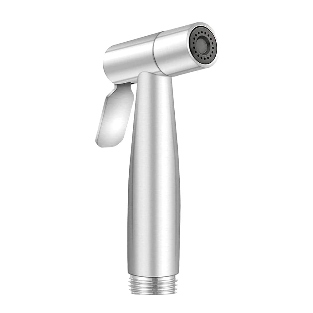 Juliyeh Toilet Bidet Sprayer Head Stainless Steel Bidet Tap Shower Sprayer Head Handheld Bidet Sprayer for Bathroom Hygiene Toilet Cloth Diaper Cleaning