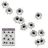 JAS Stickers Bullet Holes Funny Car Decals - Joke Fake Small Vinyl Stickers Pack Bicycle Laptop Motorbike Boat Caravan - ST00010_SML