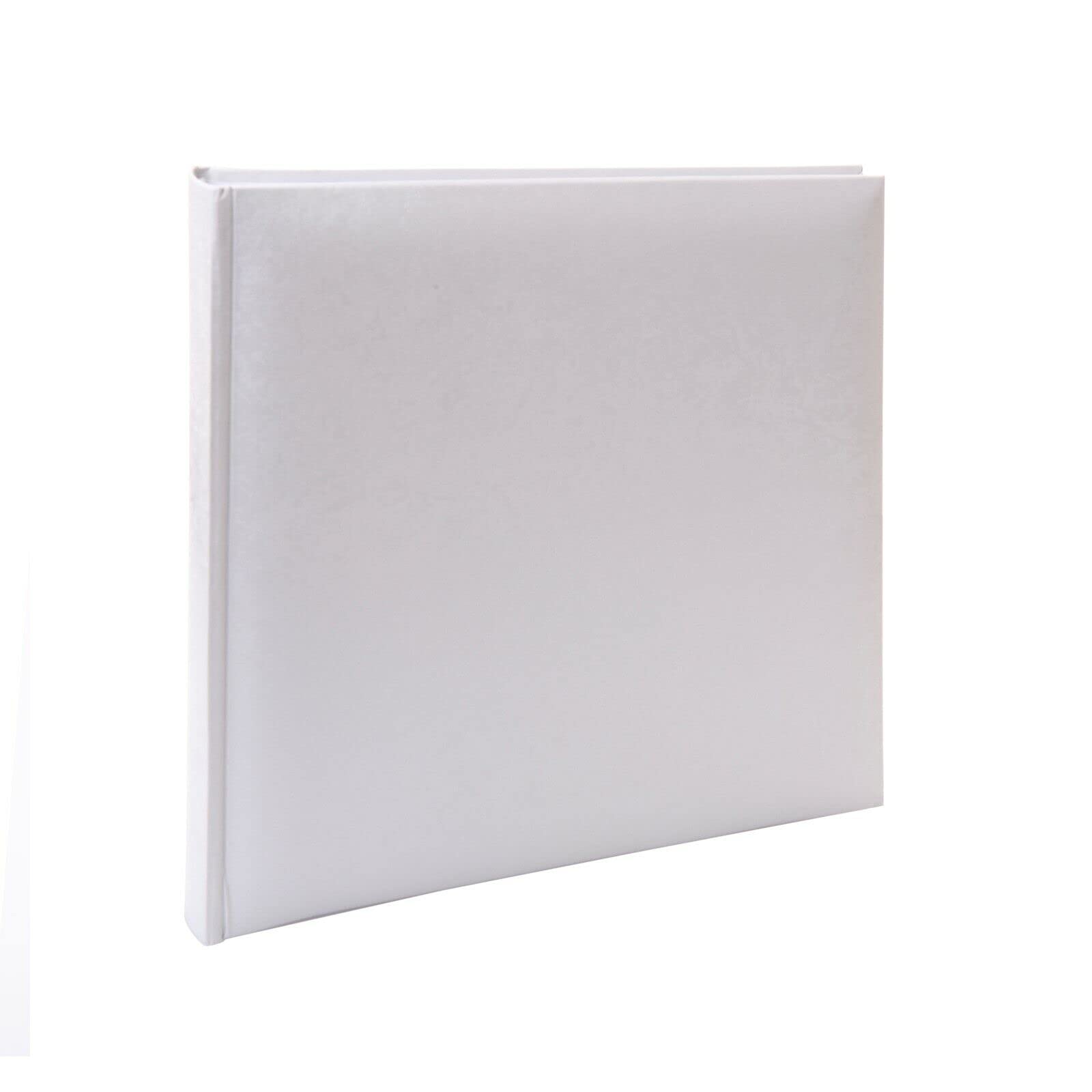Kenro White Satin Wedding Photo Album for 200 Photos 6x4 inch / 10x15cm with Memo Space to Write Beside Each Photograph, Gift for Christening Anniversary New Baby Celebration, Slip-In Pages – KD152