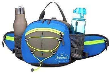 Waist bag with bottle holder (bottle no include) Hydration bag Cross-country running belt (Blue) fanny pack bolsa multi usos para correr y caminar 2019