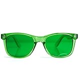 GloFX Green Color Infused Diffraction Glasses – Color Therapy Rave Glasses Chakra Glasses