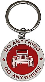 Car Keyring for Jeep Enthusiasts - "Do anything,Go anywhere" Great Gift Idea For Any Jeep Owner! Fashion Keychain for Jeep Wrangler Accessories Enthusiasts