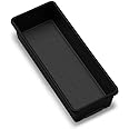 Madesmart 9" x 3" Plastic Multipurpose Storage Organizer Bin for Drawers, Low-Profile Storage Bin Home Organizer, Carbon