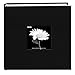 Fabric Frame Cover Photo Album 200 Pockets Hold 4x6 Photos, Deep Black
