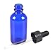 12 Pack,1oz 1 oz,Blue Glass Bottle Bottles with Black cap and Glass Droppers.Using for Essential Oils,Lab Chemicals,Colognes,Perfumes & Other Liquids.FREE 12 Chalk Labels