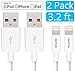Apple MFi Certified Lightning Cables [2-Pack] - Skiva USBLink (3.2 ft / 1m) Fastest Sync and Charge 8-pin Cable for iPhone 7 6 6s Plus 5s 5c SE, iPad Pro Air mini, iPod touch nano & more [Model:CB111]