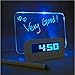 Vktech Blue LED Fluorescent Digital Alarm Clock Message Board USB 4 Port Hub