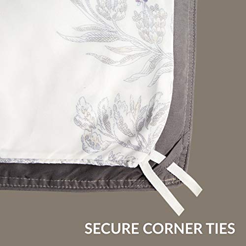 image for Bedsure Duvet Cover Set with Zipper Closure-Printed Grey Toile Reversi