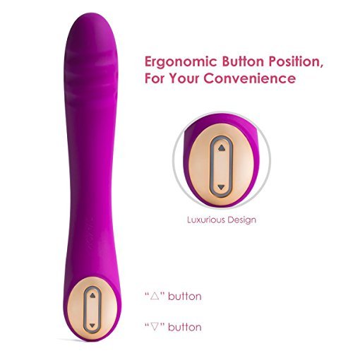 SVAKOM Becky Vibromasseur Stimulateur Wand Clitoris Point G Masseur Sextoy pour Femme avec Tête Nervuré ( Violet)