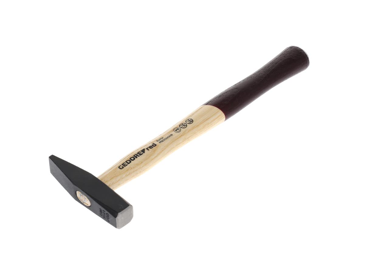 GEDORE red Engineer’s hammer with wooden handle, 200 g head weight, Hammer with ash wood handle, Tool, Forged, R92100008