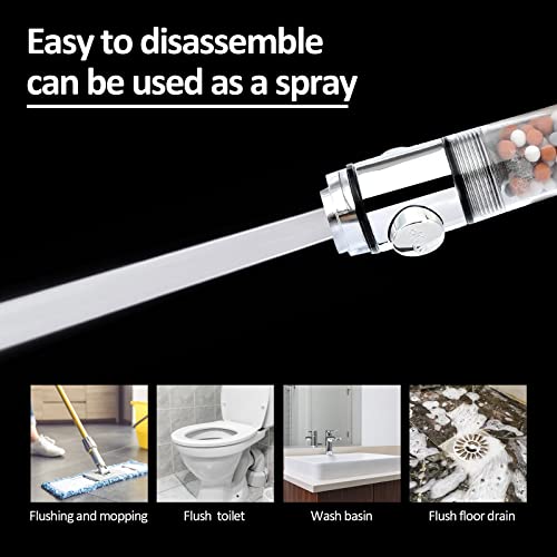 Taihumei Shower Head with Handheld, 4 Functions Filtered Shower Head