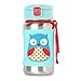 Skip Hop Toddler Sippy Cup with Straw, Zoo Stainless Steel Straw Bottle, Owl