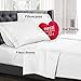 Nestl Full Size Sheet Sets - 4 Piece Full Size Sheets, Deep Pocket, Hotel Luxury, Extra Soft, Breathable and Cooling, White Bed Sheets for Full Size Mattress