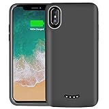BeeFix Compatible iPhone X Battery Case,6000mAh Rechargable Extended Portable Power Charger Protective Charging Case Cover for iPhone X 5.8 inch (Black)