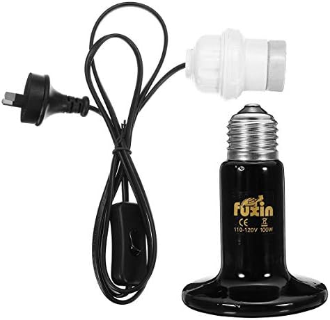 VietRattan LED Bulbs & Tubes - E27 Socket Infrared Ceramic Heat Emitter Reptile Pet Brooder Lamp Bulb Holder EU/US/AU Plug Alloy Black 110V/220V 1 PCs