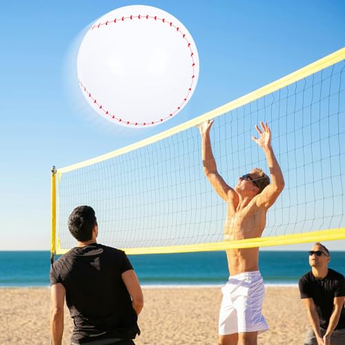 Shindel Inflatable Ball, Giant Inflatable Baseball for Kids 27 Inch Large Beach Ball for Party Favors Summer Swimming Pool Beach Game