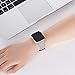 WFEAGL for Fitbit Versa Band, Top Grain Leather Band Replacement Strap for Fitbit Versa/Versa 2 /Versa Lite/Versa SE Fitness Smart Watch (Light Gray+Rose Gold Buckle)