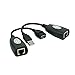 SMAKNÂ USB Over Cat5/5e/6 Extension Cable RJ45 Adapter Set