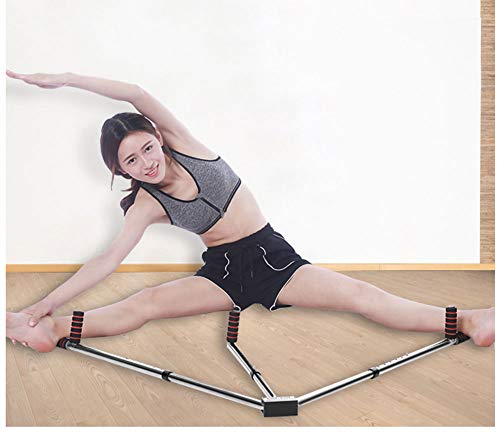 DOMINTY 3 Bar Leg Stretcher Leg Split Extension Device Stainless Steel Leg Support Yoga Exercise Martial Arts Gym Flexibility Training Machine-Sports Fitness Wellness