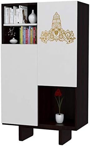 WallDesign Tirupati Balaji Flame Wall Sticker - 17 inch Height by 20 inch Width Medium Gold