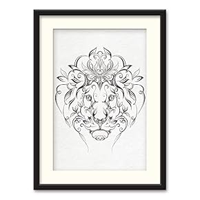 Black Paper Framed Canvas Wall Art...