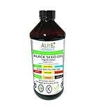 Alive Herbal Black Seed Oil - Egypt- Nigella Sativa - Virgin 100% Raw Cold Pressed, Unfiltered, Vegan & Non-GMO, No Preservatives & Artificial Color- BPA Free Food Grade Plastic Bottle-16 Oz.