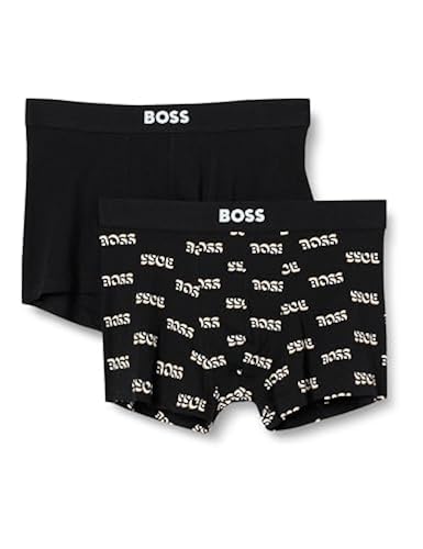 BOSS Bodywear - Confezione Da 2 Boxer Corti Neri E Blu - Foto 9