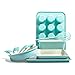 GreenLife Cooking Tools and Utensils, 5 Piece Nylon and Silicone Baking Set with Spatulas Wisk and Brush, Dishwasher Safe, Turquoise