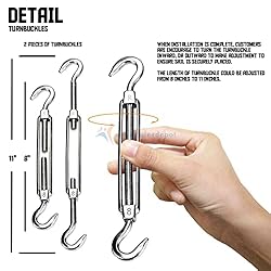 TANG Sunshades Depot Sun Shade Sail Hardware kit