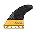 Honbeanify Future Fins EA Vector II Blackstix 3.0 V2EA Thruster Surfboard Fin Set Carbon Fiber
