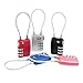 Leyaron BC79633 Tinksky Luggage Combination Password Locks Padlocks TSA Approved 3-Digit 5-Pack (Black Silver Rosy Pink Blue)