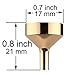 LISAPACK 4 PCS Metal Small Funnel, Tiny Funnel for Filling Bottles, Mini Funnel to Transfer Cosmetics, Essential Oils, Perfume, Cologne (Gold)