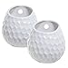 MyGift Set of 2 Golf Ball Inspired White Small Freestanding/Wall Mounted Ceramic Decor Plant Display Vase Pots