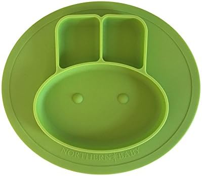 Yummy Bunny by Northern Baby - Silicone Placemat Plate for Babies &amp; Toddlers Eco-Friendly Silicone Minimizes Mess &amp; Makes Mealtime Fun - Lime Green