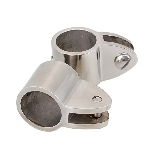 Silver-Tone-Bimini-Top-AISI-Marine-Grade-Stainless-Steel-Jaw-Slide-For-1-Pipe-Canopy-Hardware-Fittings-Pack-of-2