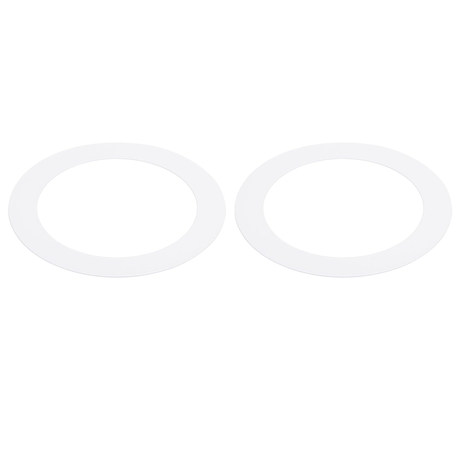 Photo 1 of PATIKIL Metal Goof Trim Ring, 2 Pcs 5.31" OD 4.13" ID Circular Ceiling Light Trims Ring Recessed Light Cover Ring for Recessed Can Downlight, White