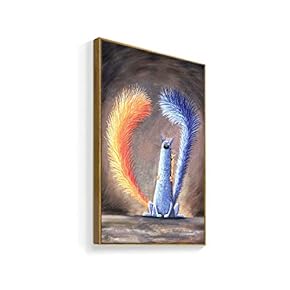 Framed Canvas Home Artwork Decoration Lovely Kitten Canvas Wall Art for Living Room, Bedroom - 16x24 inches