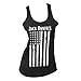 Jack Daniels Women's Daniel's Distressed Flag Tank Top Black Medium