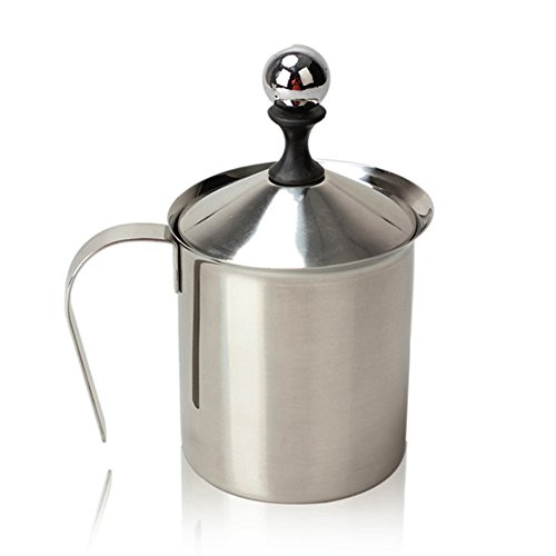 U/K WirtschaftEdelstahl Milch Schneebesen Doppelschicht Milch Bubbler Milchaufschäumer Für Kaffee Verwenden 1 Stücke… – Bild 6