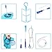 TAGVO Hydration Bladder Cleaning Kit, 6 in 1 Water Bladder Cleaner Set - 3 Brushes, Collapsible Hanger, 12 Cleaning Tablets & Carry Pouch, Water Reservoir Cleaning Tools for Hydration Backpack