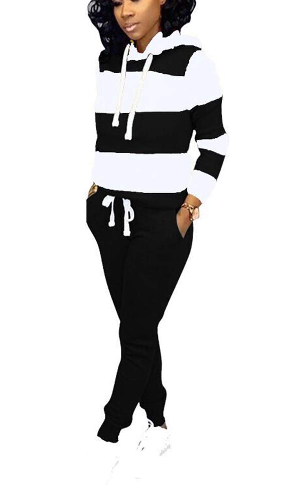 Jogging Suits for Women - Two Piece Sweatsuit Pullover Hoodie + Long Pants Tracksuit Set Jumpsuits